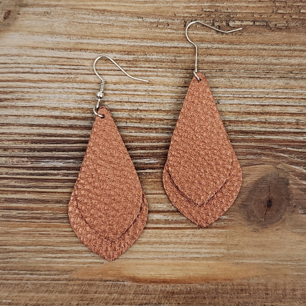 revitalized 》Stacked Teardrop Earrings - Picture 2 of 3